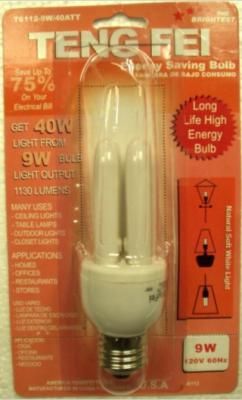 Recalled Teng Fei Energy Saving Light Bulb