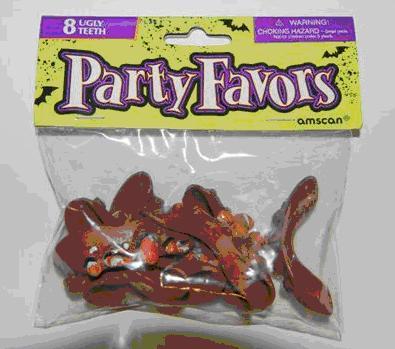 Recalled “Ugly Teeth” Party Favor