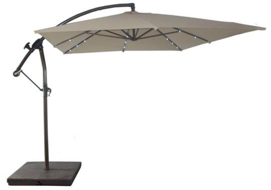 Solar Lighted Cantilever Umbrella