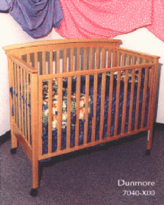 Recalled wooden crib, model 7040 Dunmore
