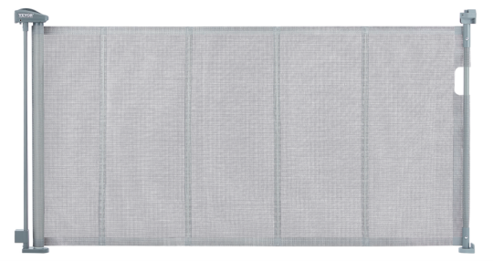 Recalled Vevor Retractable Baby Gate, model number YJ-3371 in gray