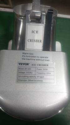 Label on top of Recalled Vevor Ice Crusher