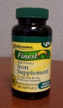 Recalled Walgreens High Potency Iron Supplement