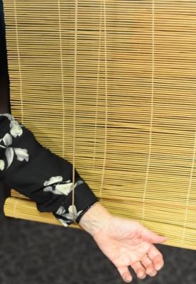 Recalled Roll-up Blind showing cord