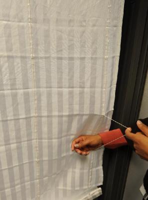 Recalled Roman Shade showing cord