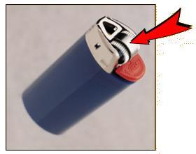 Image of lighter with a child-resistant mechanism