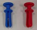 Recalled Blue and Red Plastic Nails