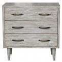 Recalled Mid-Century 3-Drawer Accent Chest, white finish, Model DS-D146-005