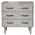 Recalled Mid-Century 3-Drawer Accent Chest, white finish, Model DS-D146-005