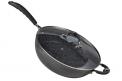 Recalled gray Kitchen & Table 5.5 qt. Sauté Pan with glass lid.