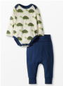 Recalled Hanna Andersson Baby Long Sleeve Wiggle Set in Navy Blue