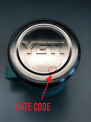Date code location on the base