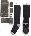 Recalled 32 Degrees Heated Socks with rechargeable battery pack, user manual and packaging