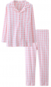ASHERGAL children’s two-piece pajama set in pink gingham