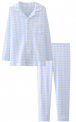 ASHERGAL children’s two-piece pajama set in blue gingham