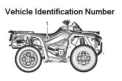 Recalled 2022 Can-Am Outlander vehicle identication number location