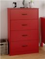 Ameriwood Mainstays chest of drawers in ruby red- 5412317PCOM