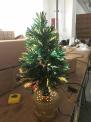 18 inch multi colored fiber optic indoor plug in Christmas tree.