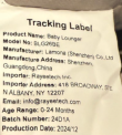 Tracking label with model number About the U.S. CPSC