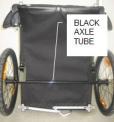 Black axle tube of recalled child carrier