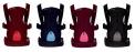 Recalled Infant Carriers in colors Chili, Indigo, Purple, and Slate