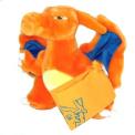 Recalled Charizard Medium Plush, #2951 - measures about 8 inches tall and is about 9 inches long; it is orange with a yellow stomach, and blue inside its wings