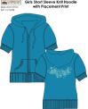 Recalled Girl's Hooded Sweatshirt Style # 561575TU Girl's Knit Cotton Hoodie with Placement Print
