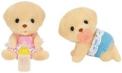 Example Item CC2019 Yellow Labrador Twins with recalled bottle in yellow and recalled pacifier in pink