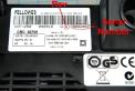 Recalled Footrest label highlighting revision and serial number