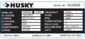 Example of Recalled Husky Generator Label
