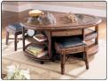 Recalled Oval Game Cocktail Table, model T71522-00