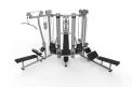 Recalled multi-station strength training towers