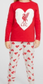 Conjunto de pijama largo con corazón estampado para niños de LFC retirado del mercado