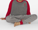 Conjunto de pijama largo rojo/gris carbón para niños de LFC retirado del mercado