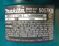 Makita 5057KB circular saw nameplate