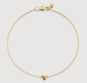 Recalled 14k Yellow Gold Mini Heart Chain Bracelet (SKU YG-BL-HART-NON)