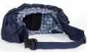Musuos Sling Carrier with blue and white plaid inner fabric