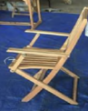 Recalled outdoor wooden folding chair- side view