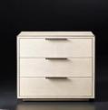 Recalled Smythson Shagreen closed nightstand in in dove and pewter