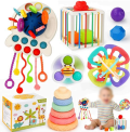 Recalled Chillife 5-in-1 Montessori Baby Toy Set (Pull String Teething Toy on top left)