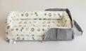 Recalled Joyful Journeys Baby Lounger in blue zoo animals
