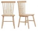 Recalled StyleWell Wood Windsor Dining Chair set – natural wood