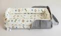 Joyful Journeys Baby Lounger in blue zoo animals