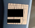 Representative label on the product displaying the manufacturer and model number.