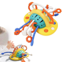 Violative Warm Feather Pull String Highchair Teething Toy