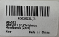 Label affixed to the recalled headband package
