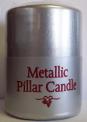 Recalled Metallic Pillar Candle 4-inch