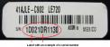 Label with example of a serial number