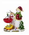 Snowmen tea light candle warmer