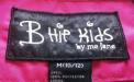 "B Hip Kids" jacket label